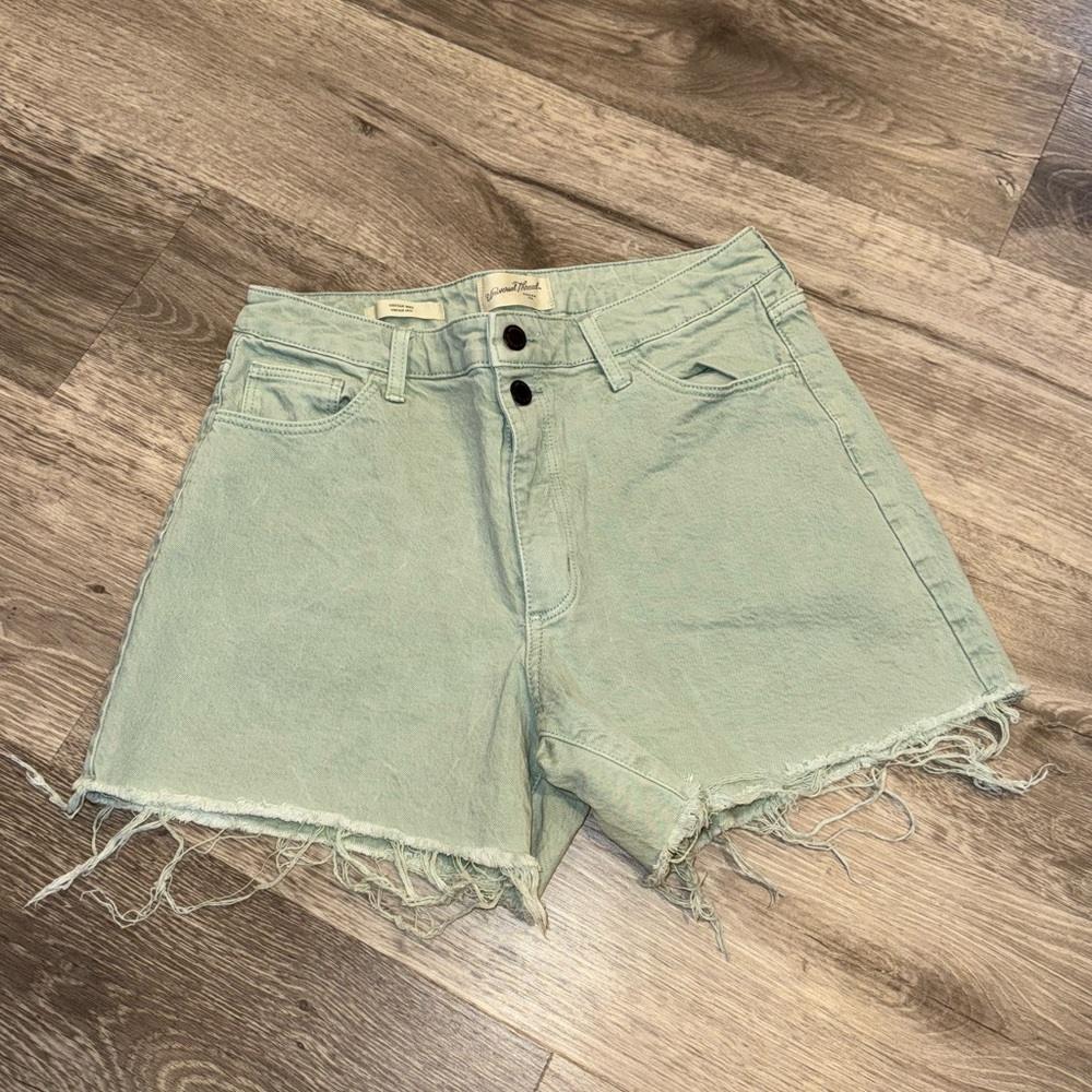 Universal Thread Women's Light Green Denim Shorts
